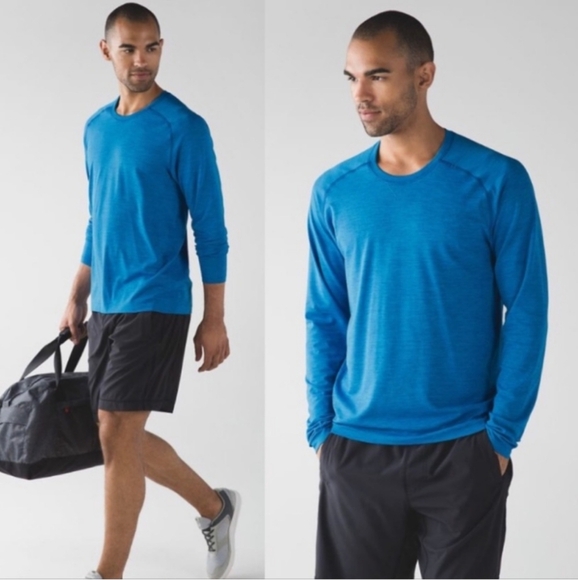 Lululemon Men's CDAG Blue Lightweight Metal Vent Tech LS Top Shirt, Medium - Picture 1 of 11